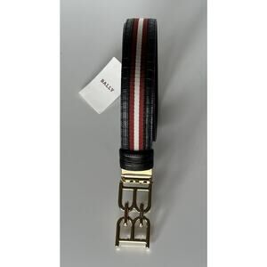 Bally Men's Double Sided B Chain Black Belt 42/105 Italy 630001 NWT $325